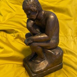 Contemplative Bronze Sculpture